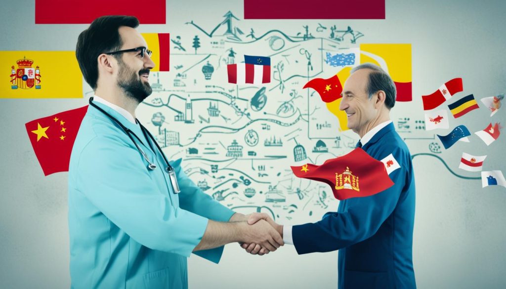 convenio de asistencia médica con España o Europa